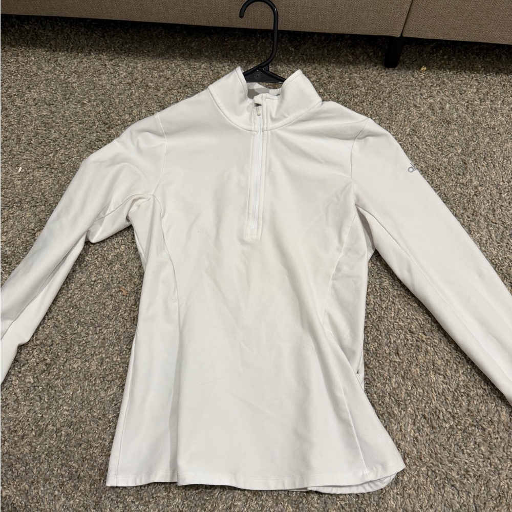 Alo White Quarter-Zip Pullover